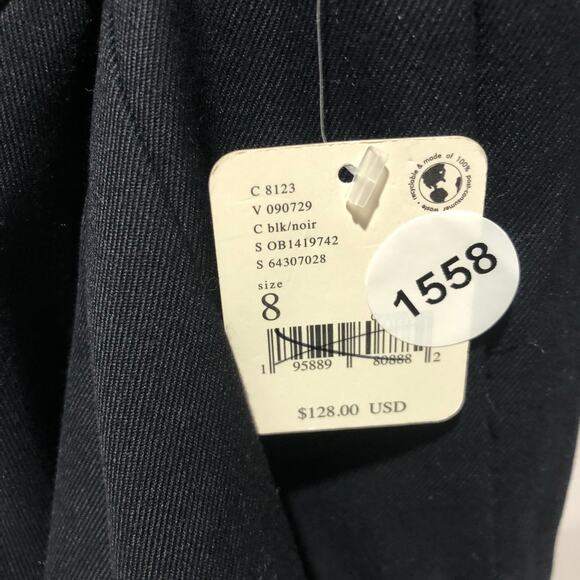 Free People Women's Pleated Wide Leg Dress Pants Black Size 32x27 NWT - Picture 8 of 9